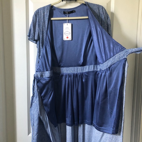 Blue Wrap Dress - Picture 5 of 9